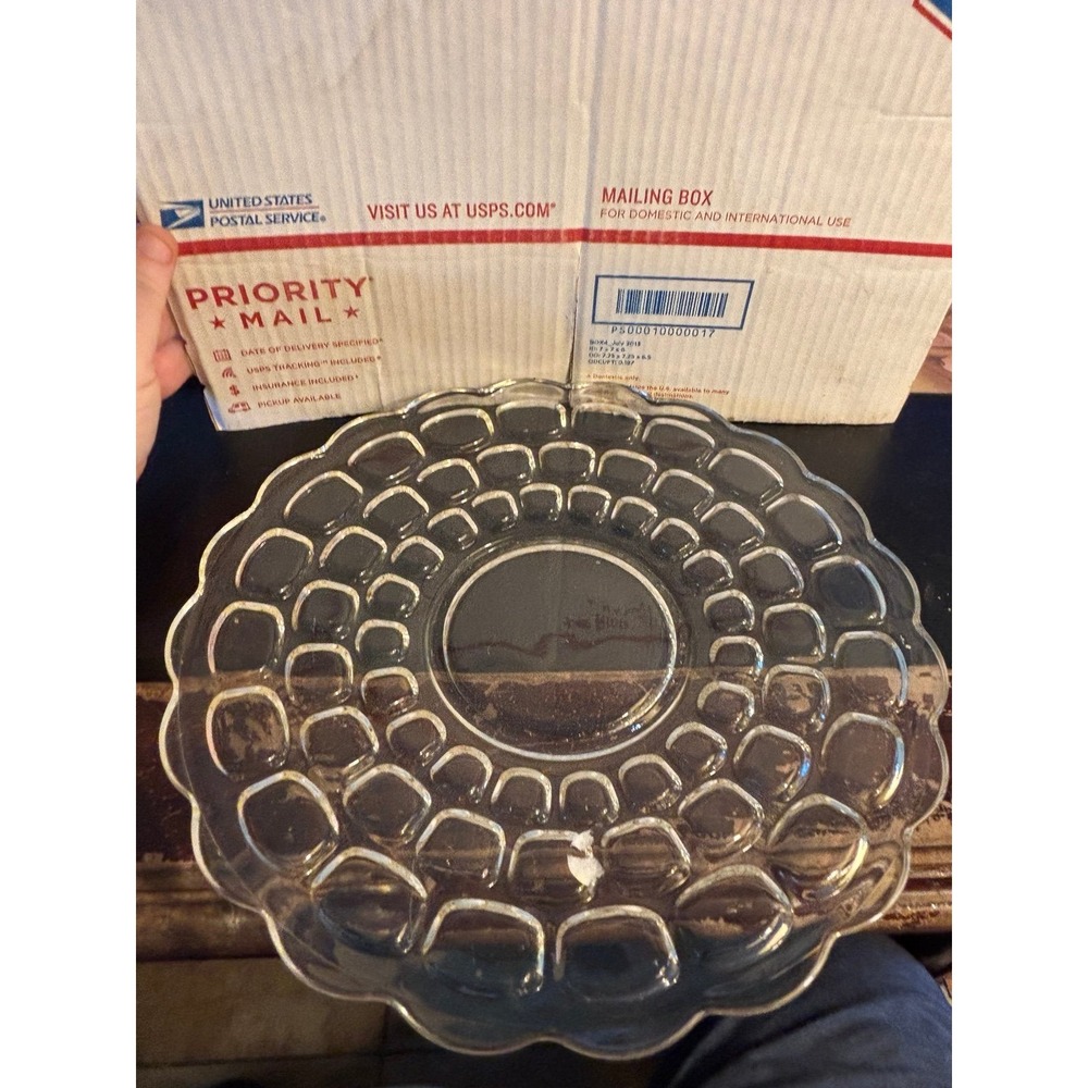 Yorktown Colonial Clear 11" Plate Federal Glass. Excellent Condition
